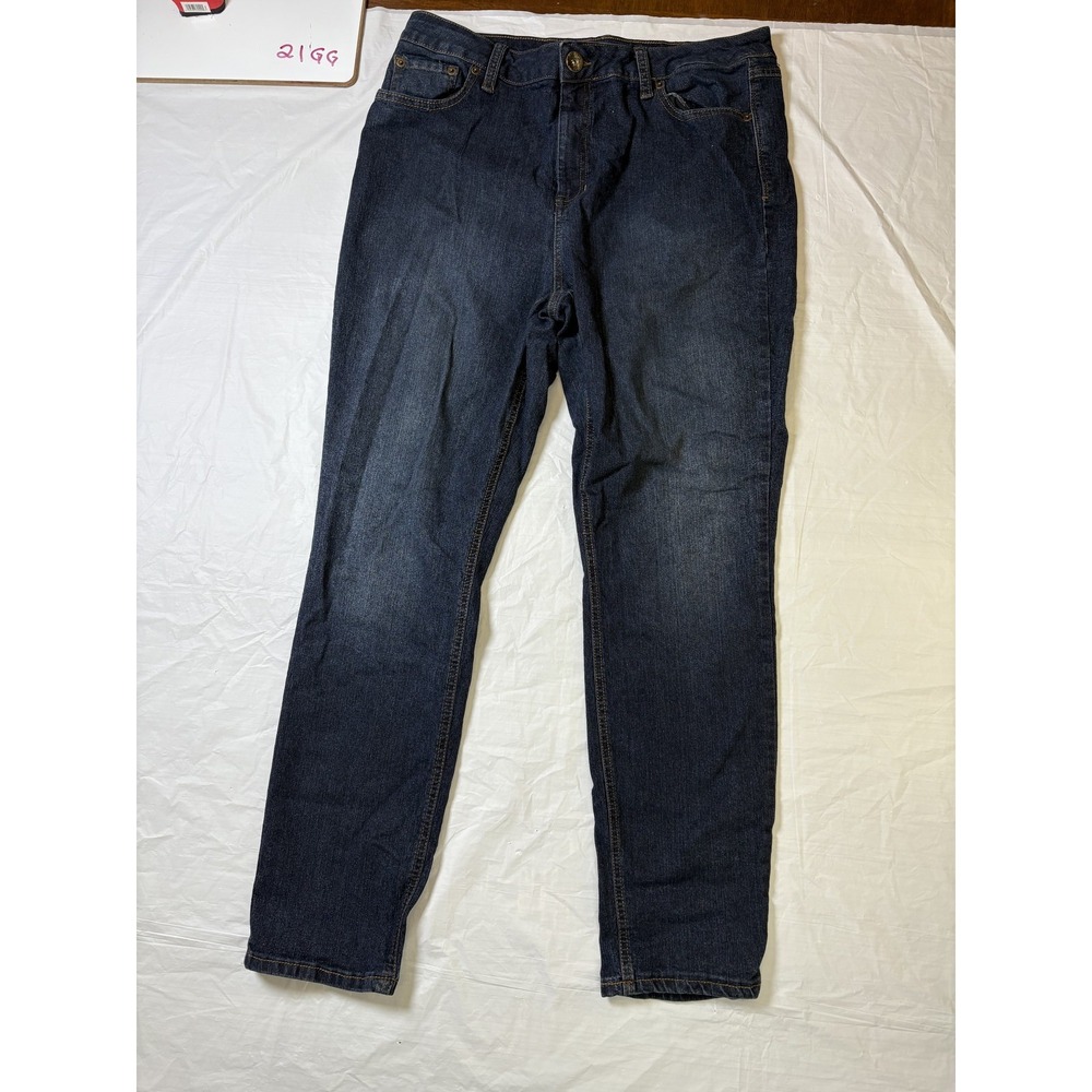 Womens Natural Reflections blue jeans, mid-rise straight leg, size‎ 18